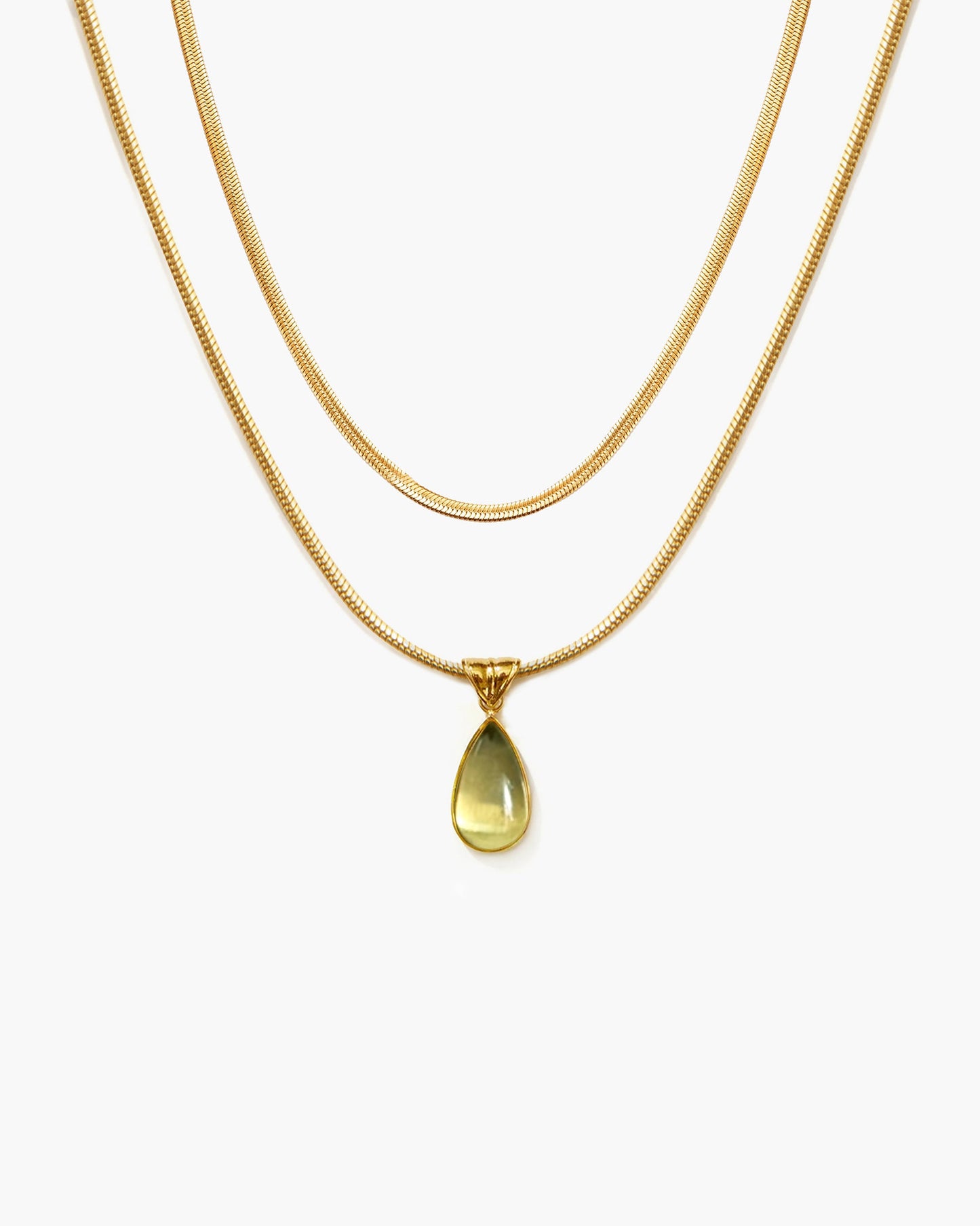 Waterdrop Necklace Set in Silver