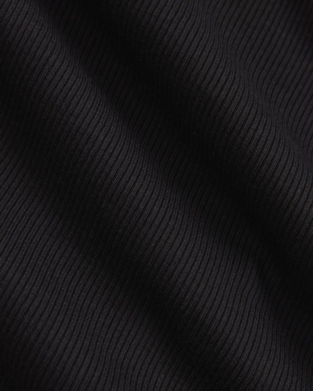 Luxe Rib V-Neck Henley | Black