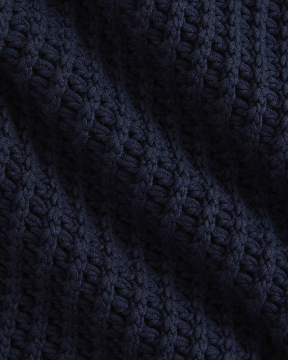 Open-Knit Tunic Vest in Elevated Cotton | Navy