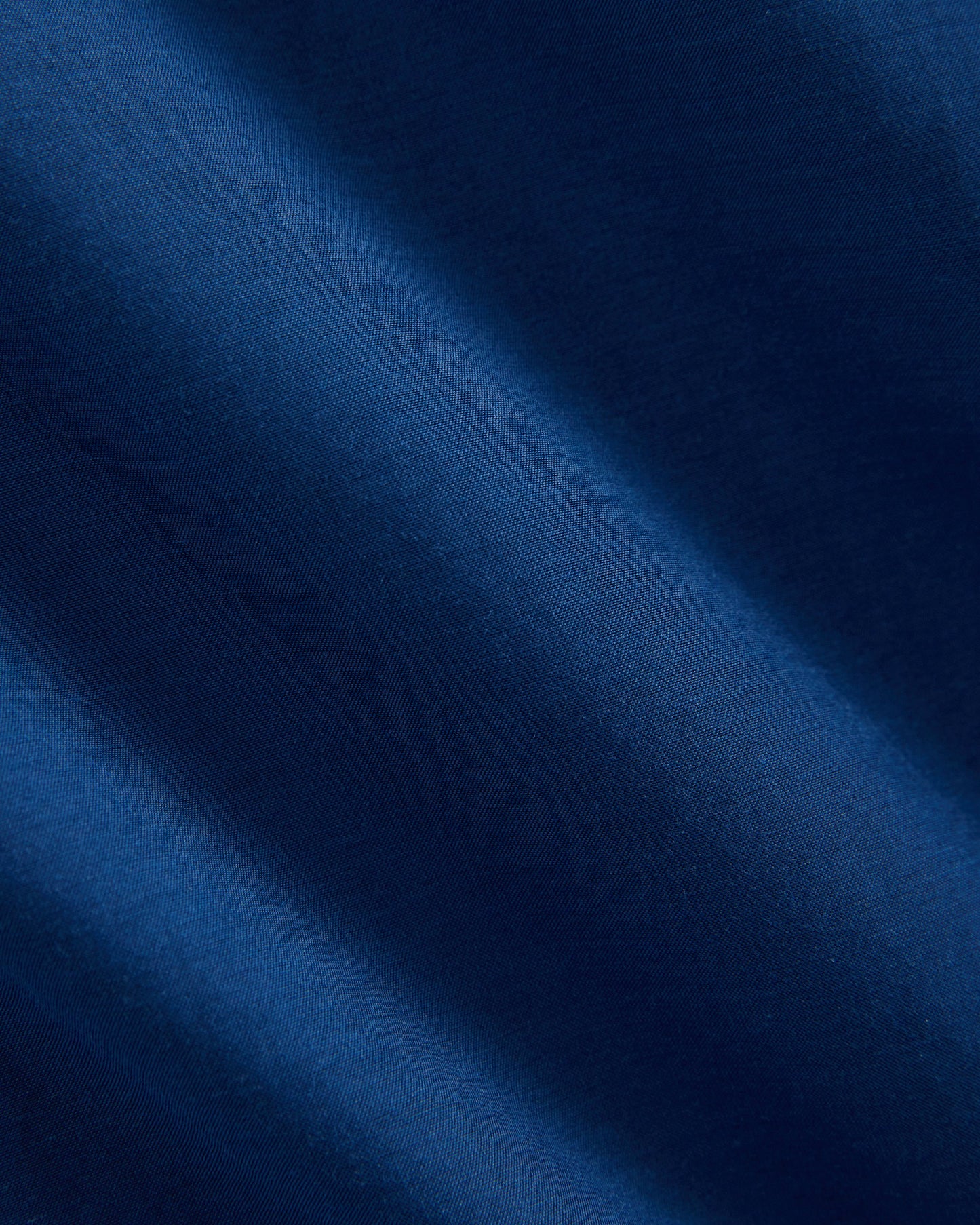 Bubble-Sleeve Mini Dress in Cotton Silk Voile | Estate Blue