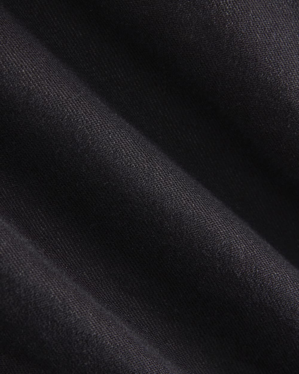 Square Tank in Stretch Linen | Black