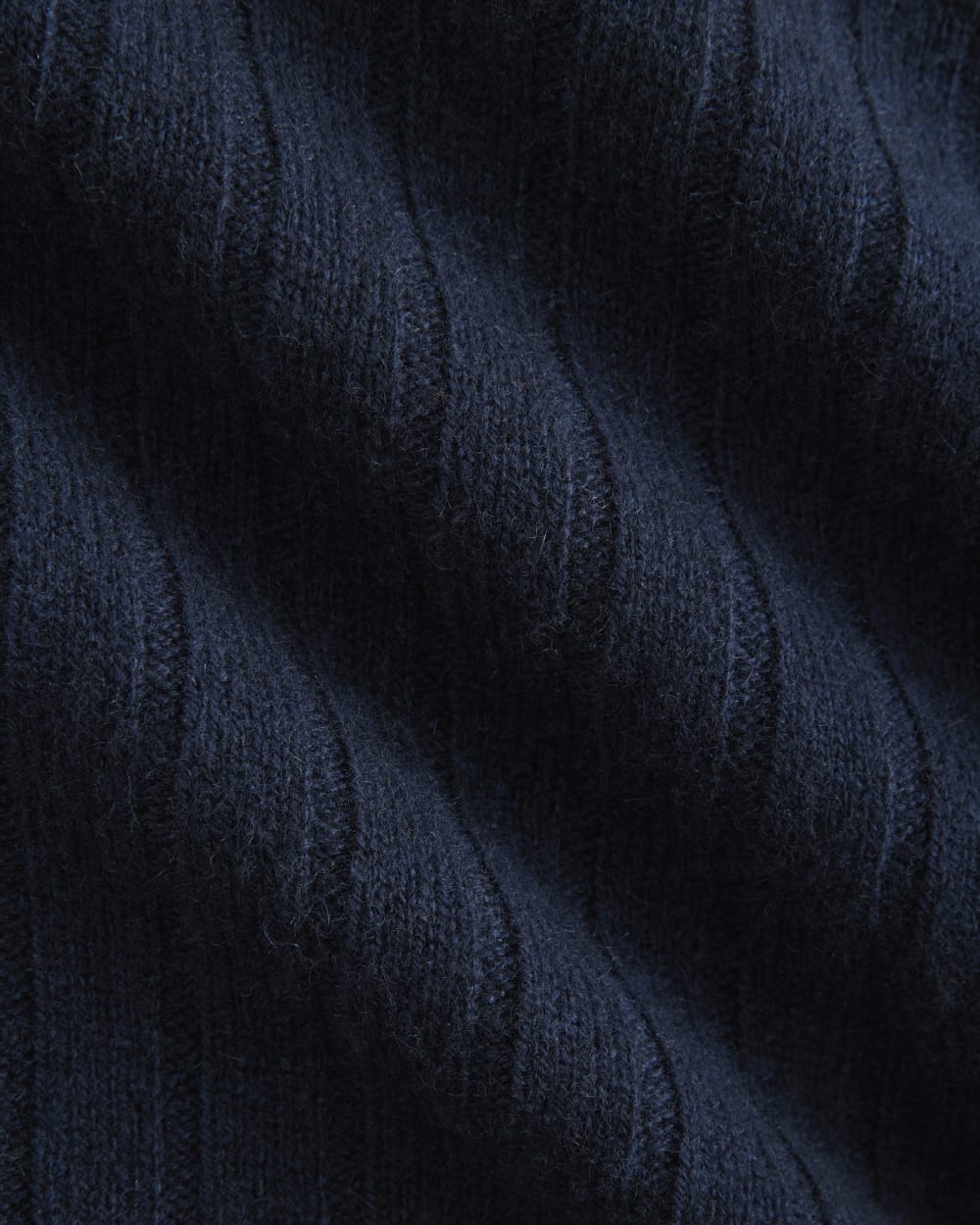 Mix Ribbed Crew in Cashmere | Navy