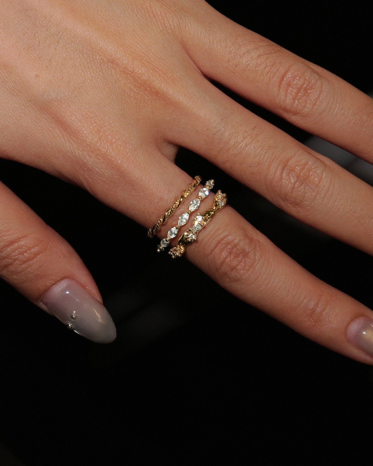 Elise Flora Marquise Ring