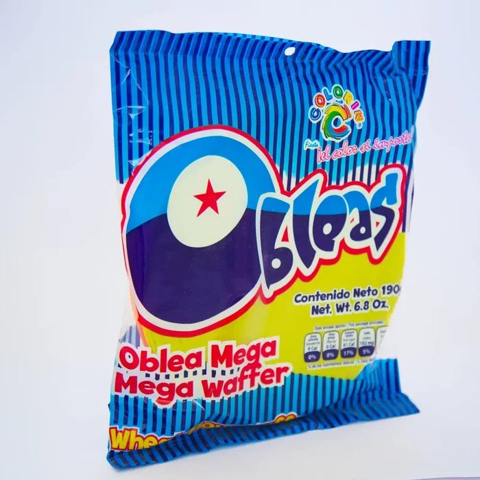 Wholesale Las Sevillanas Oblea Mega Wafer- Mexmax INC, deliciously crispy and perfect for snacks.