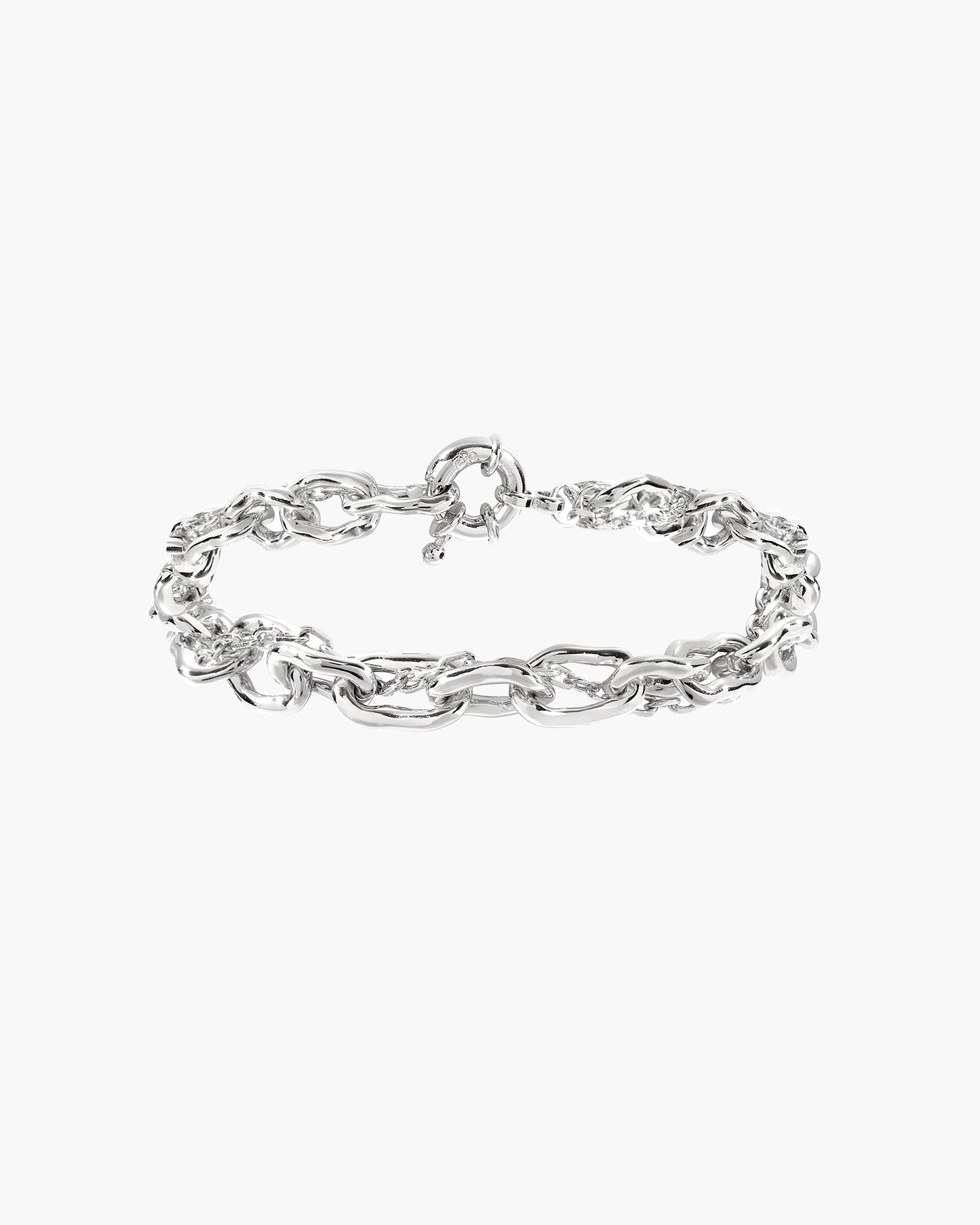 Molten Dual Chain Bracelet in Gold