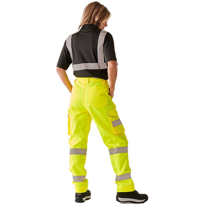 Supertouch Yellow Women's Hi Vis Combat Trousers