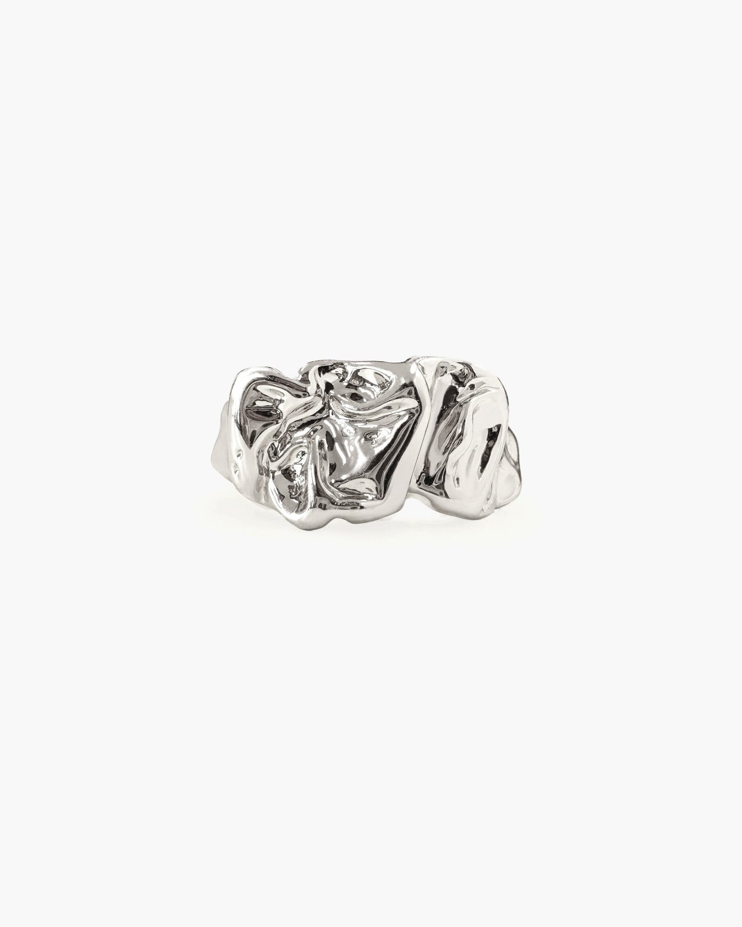 Textured Molten Ring in Gold