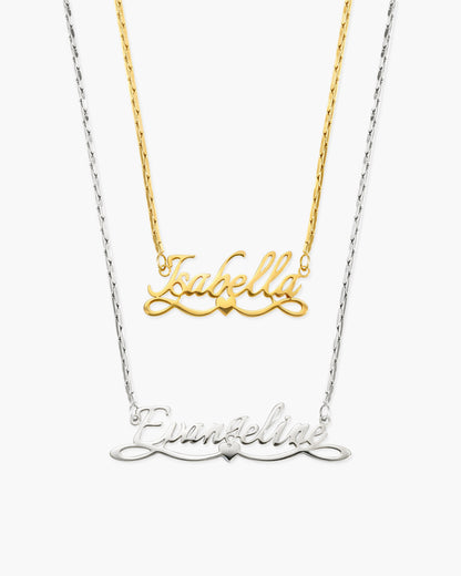 Personalized Name Necklace, Angel Wings