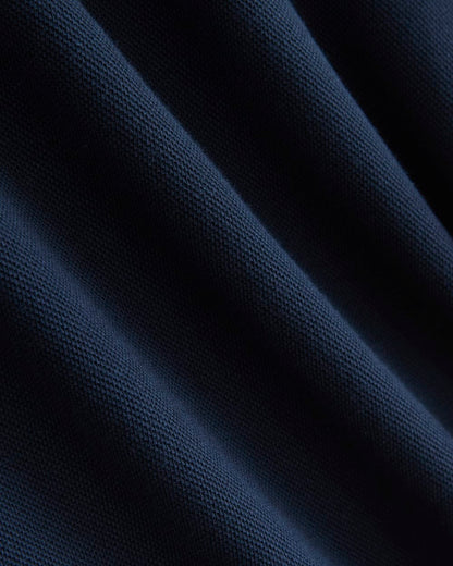 Pique Polo Short-Sleeve Dress | Navy