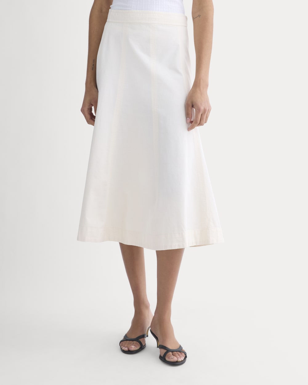 Seamed Midi Skirt | Bone