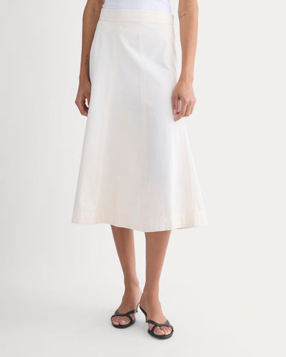 Seamed Midi Skirt | Bone
