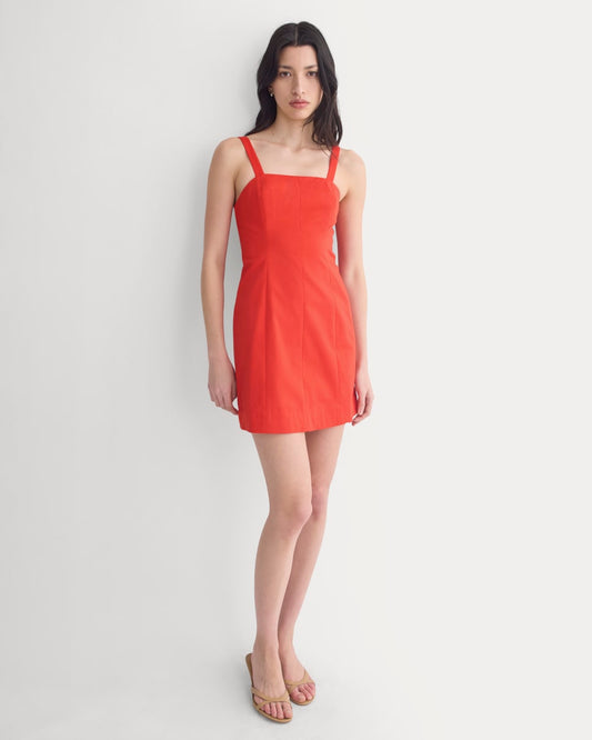 Seamed Mini Dress | Fiery Red