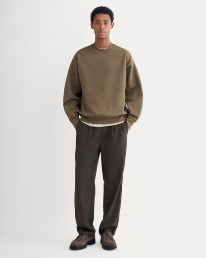 Luxe Fleece Crew Pullover | Deep Taupe