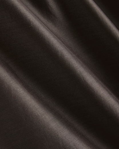 Midi Skirt in Cotton-Silk Organza | Dark Chocolate