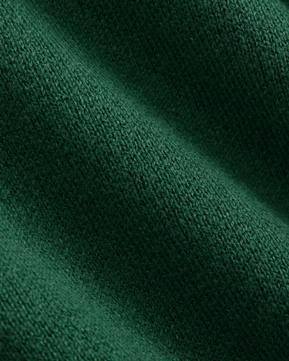 Double Knit Crew in Cotton Merino | Hunter Green