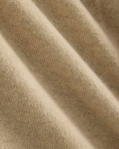 Cashmere Button-Up Shirt | Heather Light Camel