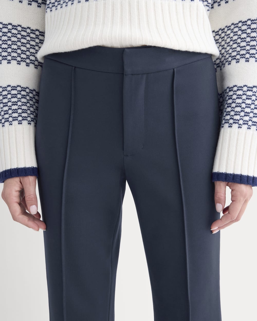 Slim Trouser in Ponte | Deep Navy