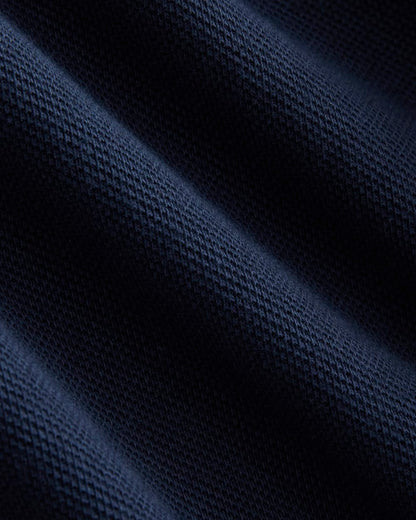 Pique Boxy Polo | Navy