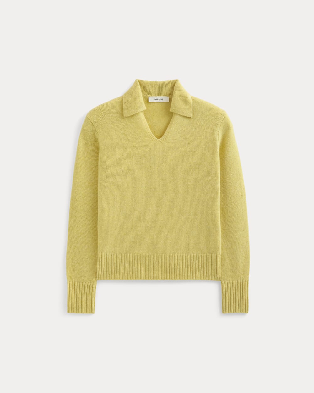 Cashmere Polo Sweater | Double Cream Heather