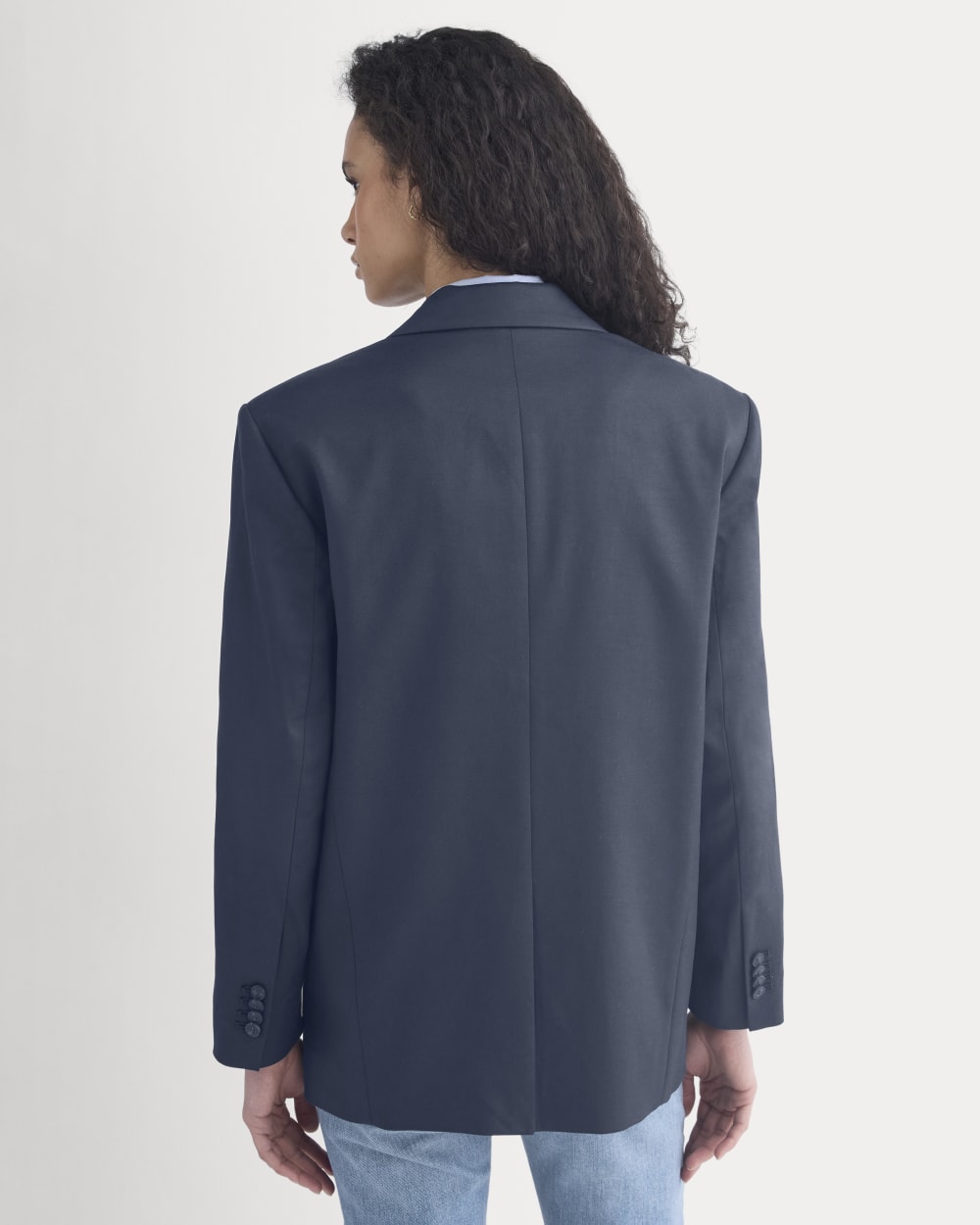 Tailored Drape Blazer | Navy