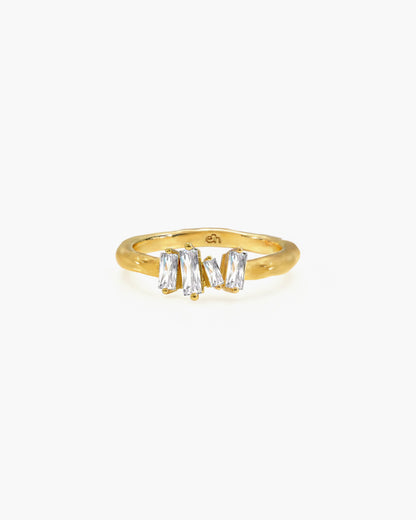 Icicle Baguette Cluster Ring