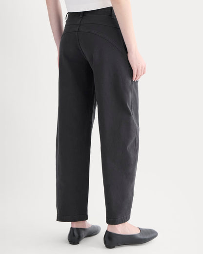 Double-Stitch Barrel Pant | Black
