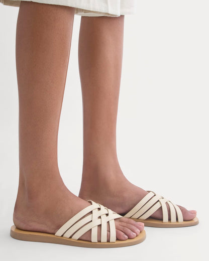 Leather Triple Crisscross Sandal | Canvas