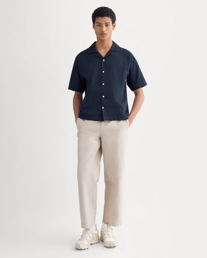 Cropped Resort Shirt | Navy