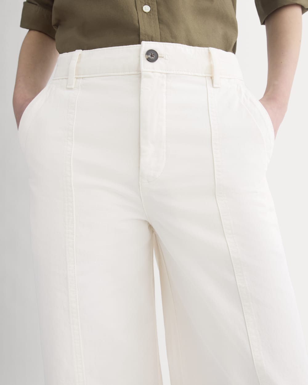 Seamed Wide-Leg Pant | Bone