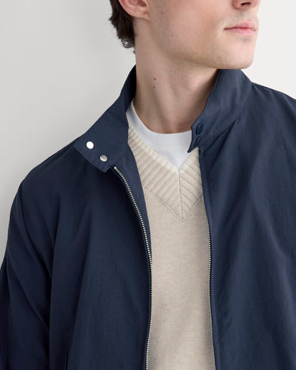Re:Cycled Nylon Harrington Jacket | Deep Navy