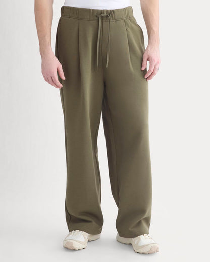 Luxe Fleece Pleated Sweatpant | Olive Night