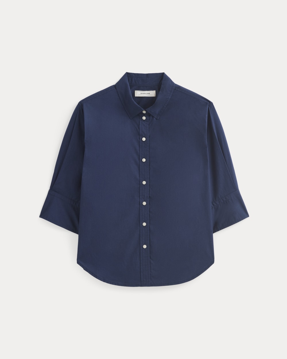Cuff Detail Shirt in Lightweight Cotton | Navy