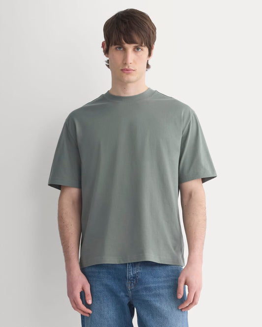 Archive Relaxed-Fit Cotton Crew | Agave Green