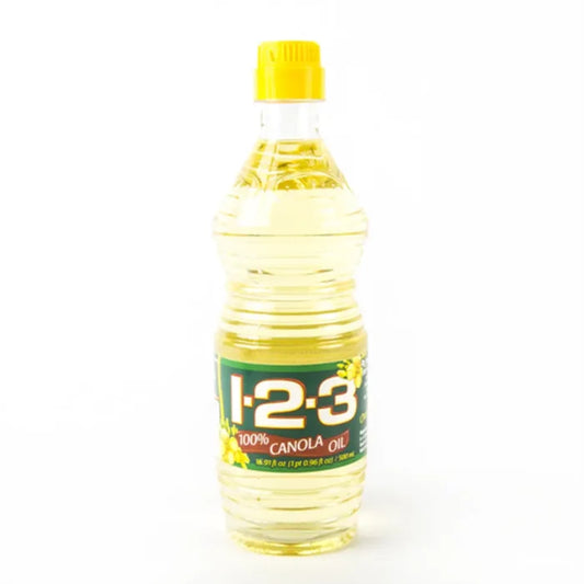 1-2-3 Canola Oil Wholesale Cooking Essentials Mexmax INC Your Mexican Grocery Supplier.