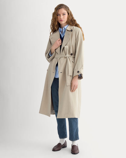 Drapey Twill Trench | Trench Coat Khaki