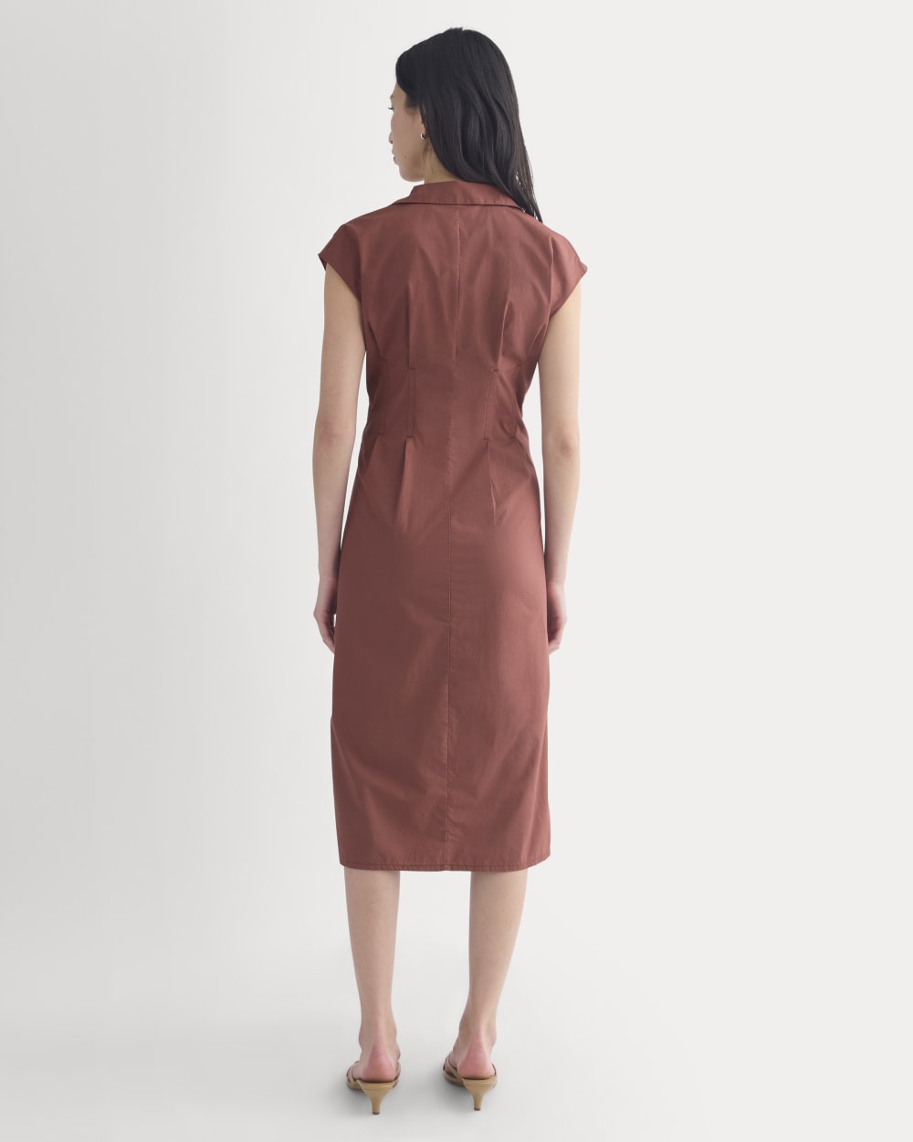 Muscle Shirtdress in Lightweight Cotton | Henna Red