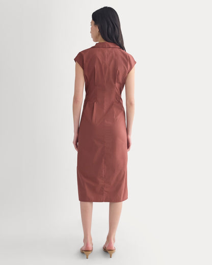 Muscle Shirtdress in Lightweight Cotton | Henna Red