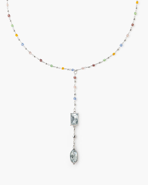 Celestial Lariat Necklace in Silver