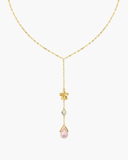 Whimsical Romance & Petal Lariat Necklace Set