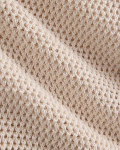 Open Knit Long-Sleeve Crew in Everyday Cotton | Canvas