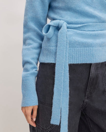 The Alpaca Wrap Sweater | Heritage Blue
