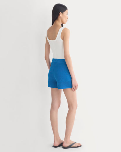 Open-Knit Short in Everyday Cotton | Imperial Blue