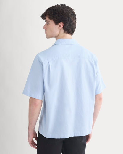 Cropped Resort Shirt | Light Blue