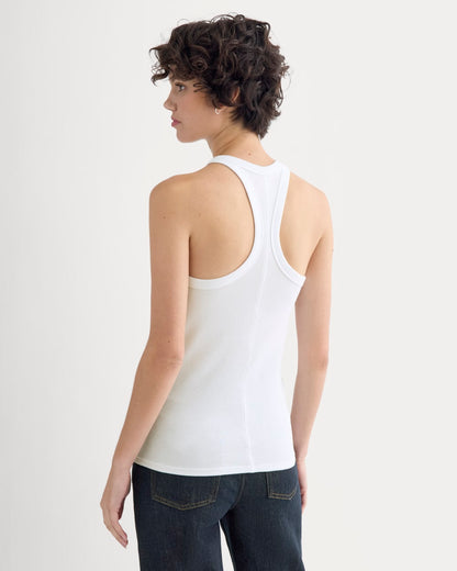 Luxe Rib Racerback Tank | White