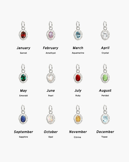Birthstone Charm in Gold
