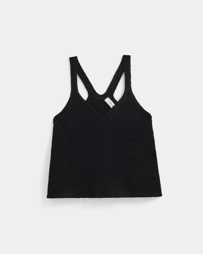 Racerback V-Neck Sweater | Black