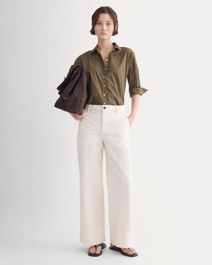 Cuff Detail Shirt in Lightweight Cotton | Beech