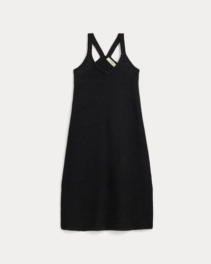 Sweater Racerback Midi Dress | Black