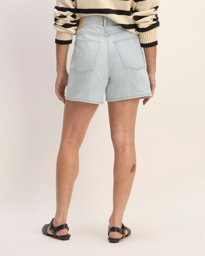 The A-Line Denim Short | Spring Blue