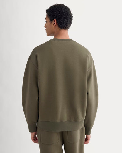 Luxe Fleece Crew Pullover | Olive Night